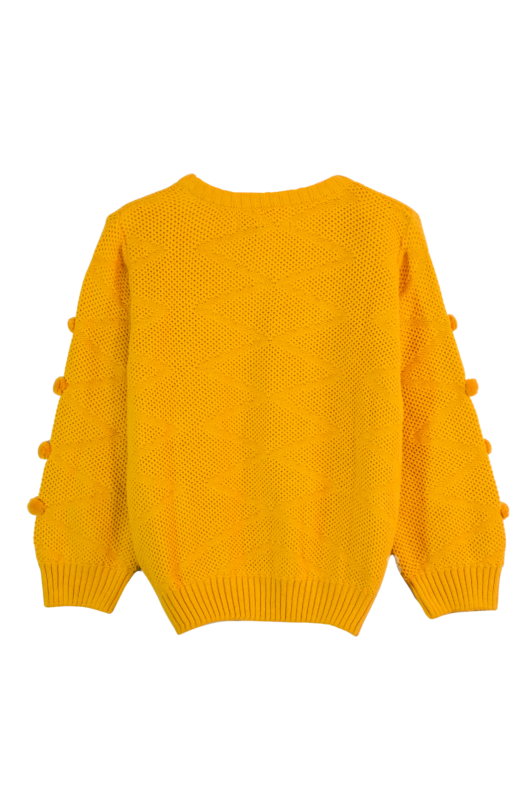 Pom-Pom Textured Sweater - Mustard