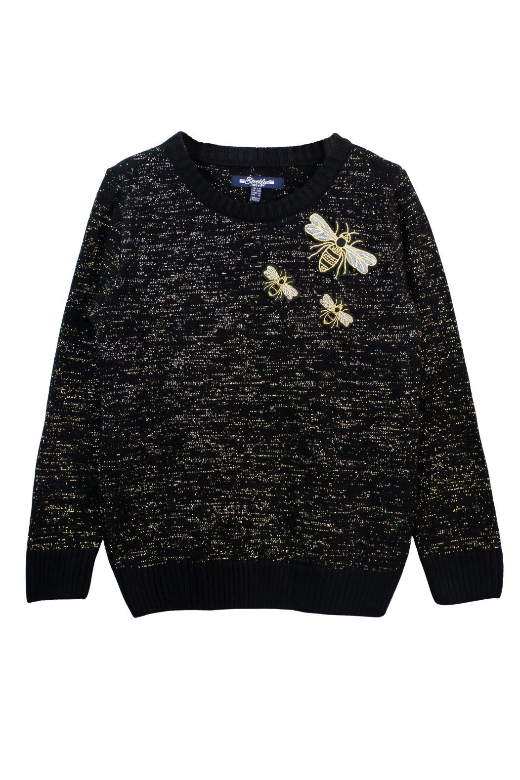 Embroidered Bee Sweater - Black
