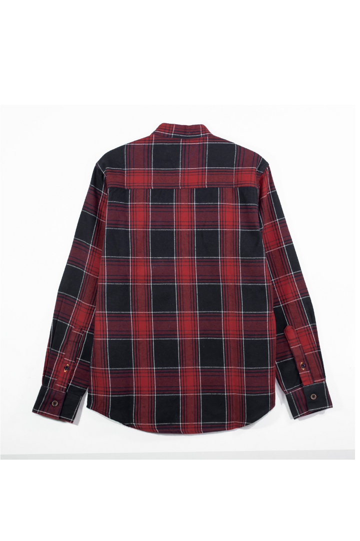 Plaid Flannel Shirt - Red