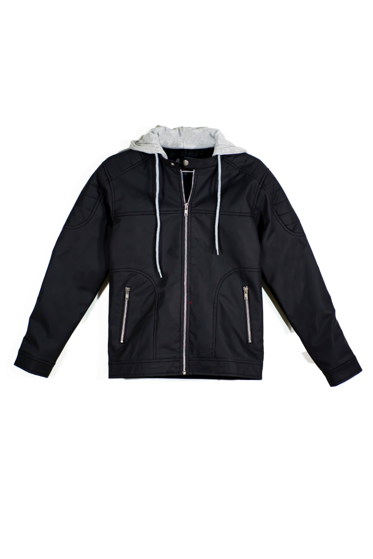 Hooded Zip Jacket - Black