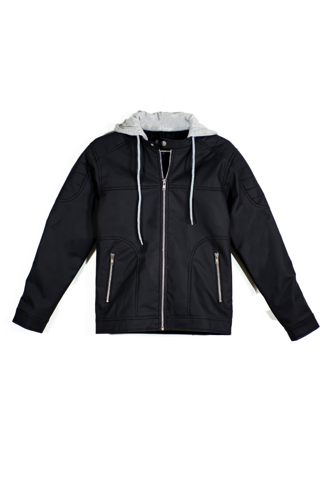 Hooded Zip Jacket - Black