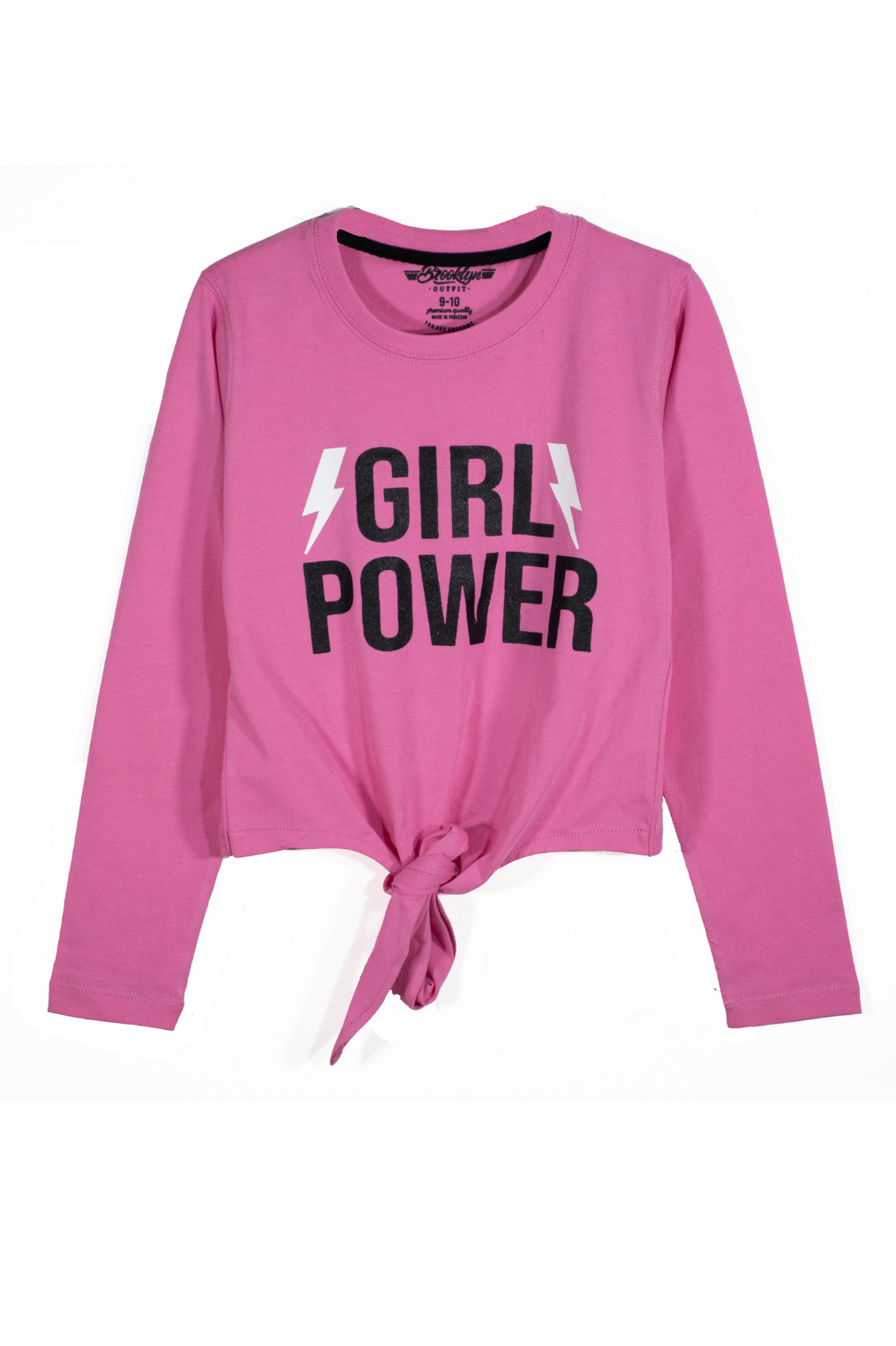 Girl Power Graphic Tie-Front Tee