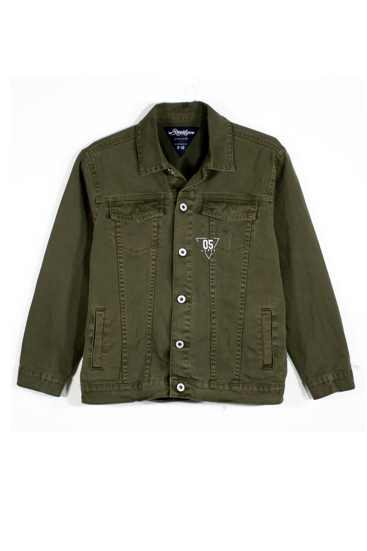 Denim Jacket - Olive Green