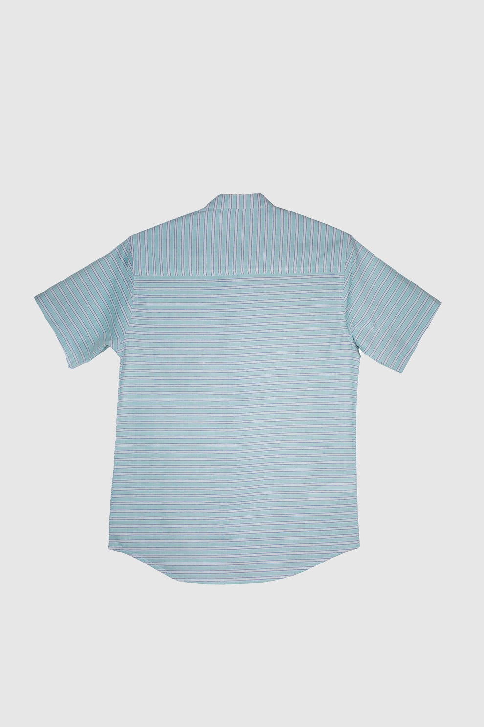 BOYS WHITE SEA GREEN STRIPER SHIRT
