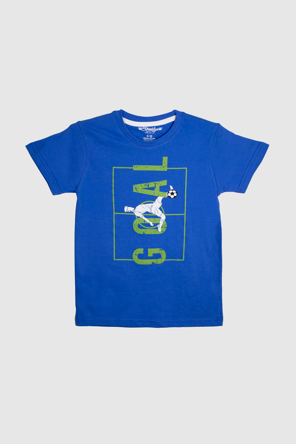 Boys Royal Blue T-Shirt With Soccer Graphic