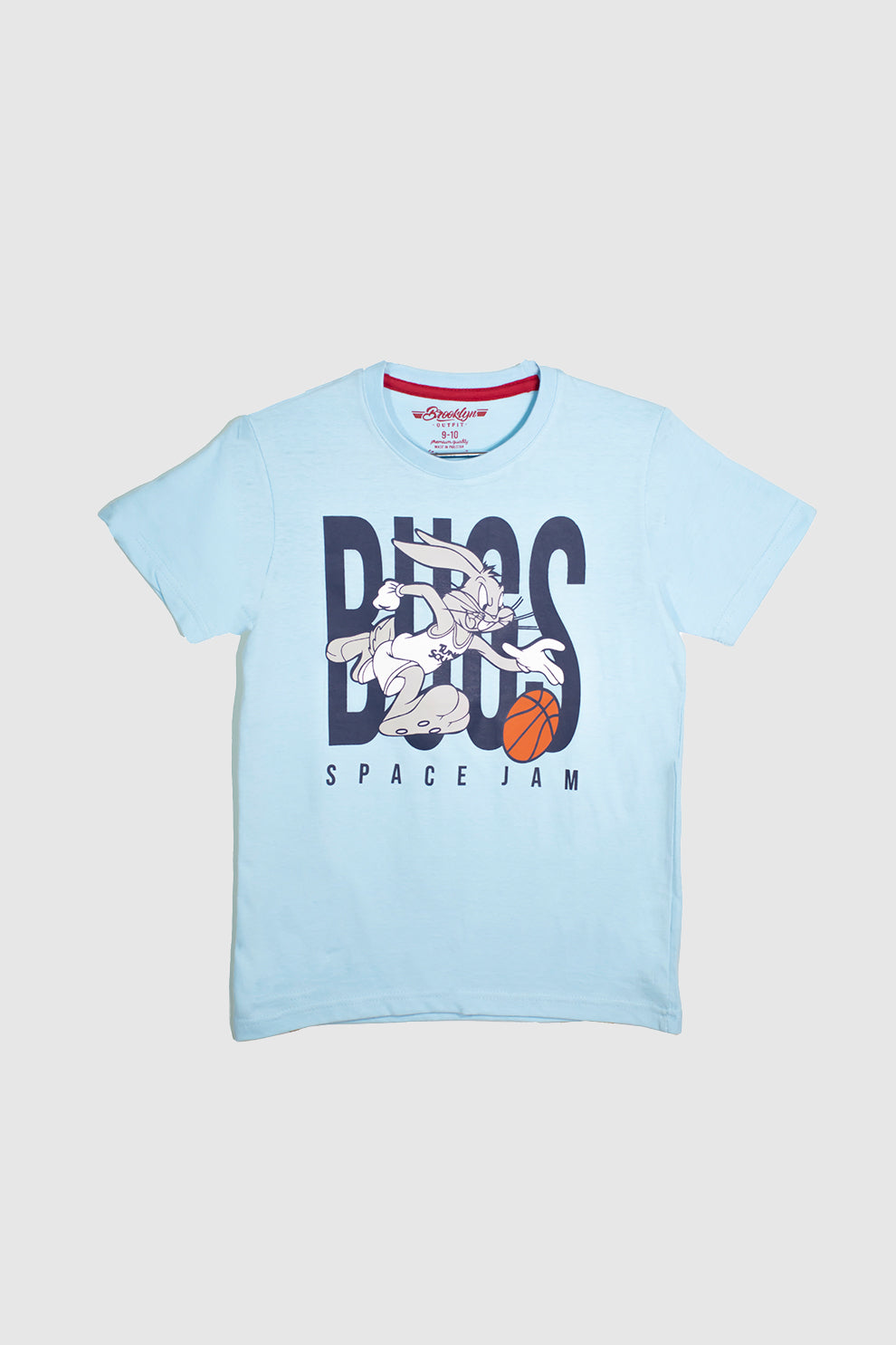 Boys Sky Blue T-Shirt With Bugs Graphic
