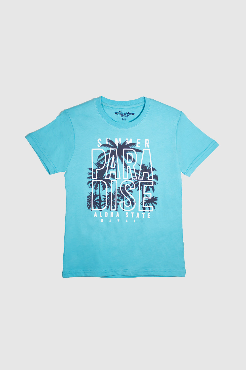 Boys Blue T-Shirt With Aloha State Graphic
