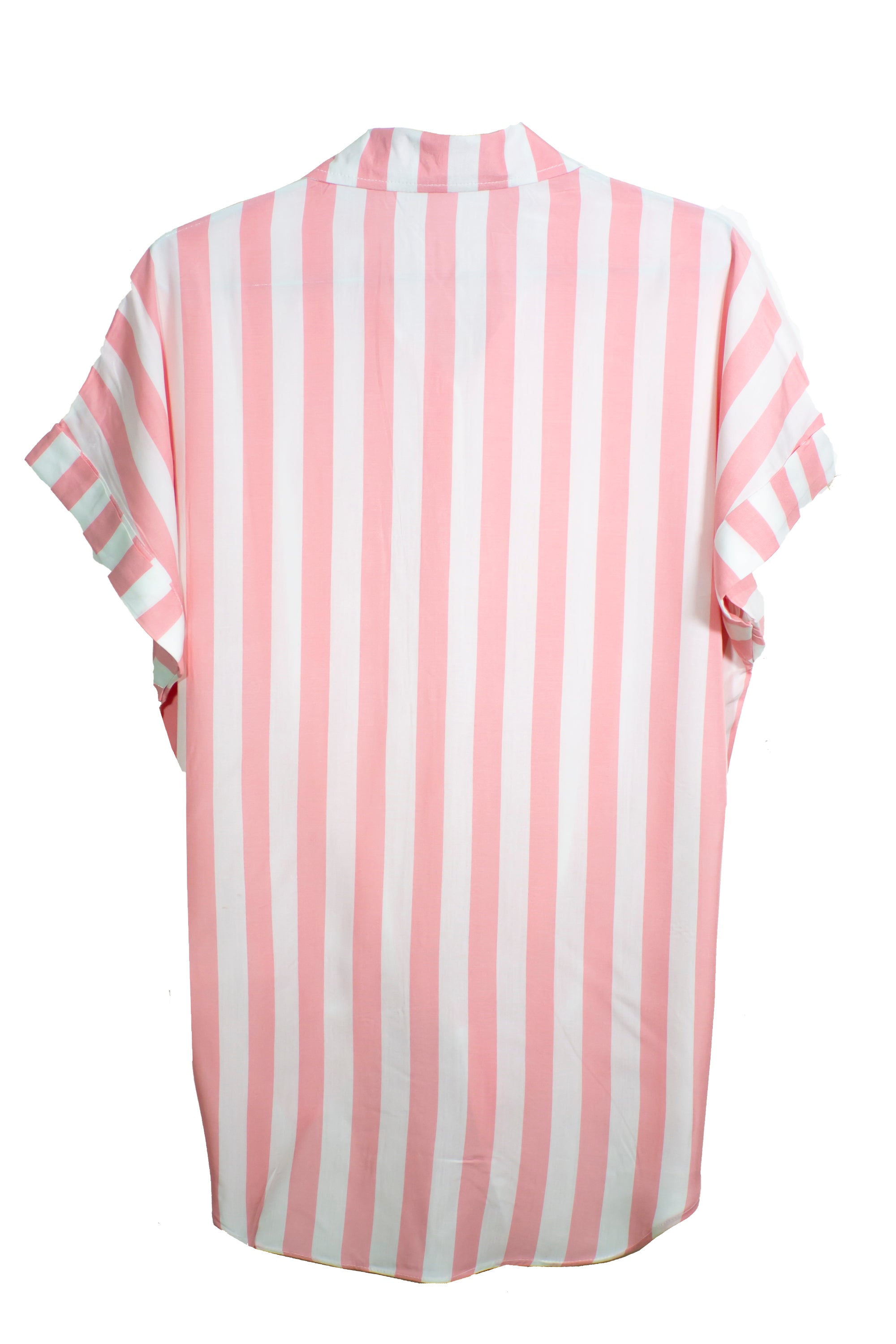 Women Loose Fit Viscose Blouse With Collar And Patch Pockets