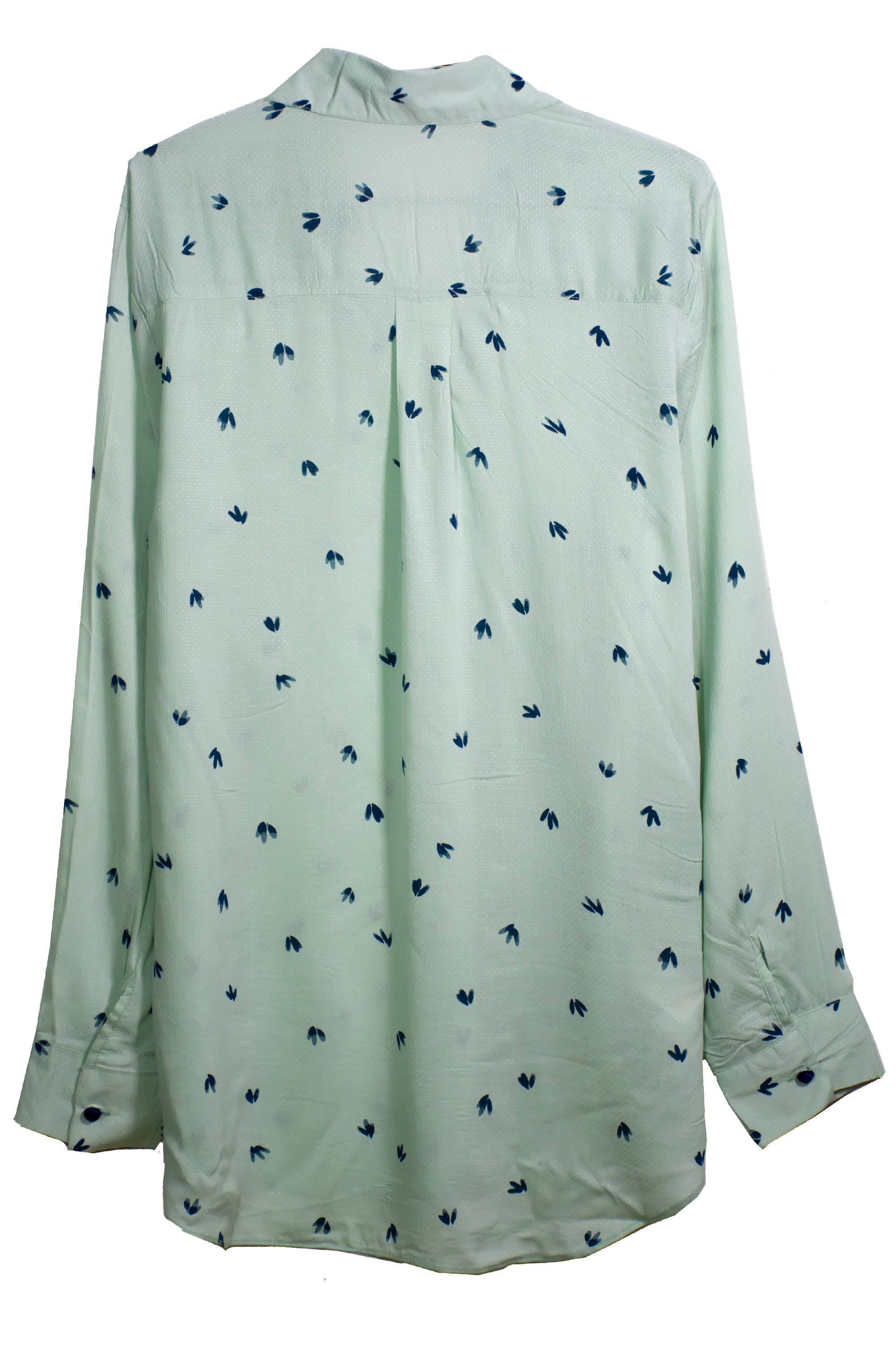Women Relaxed Fit Printed Viscose Blouse With Collar And Cuff Sleeves