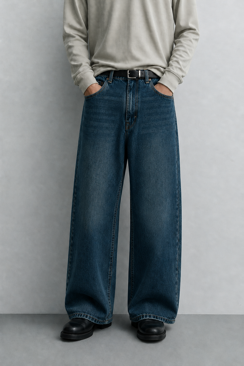 Vintage Wash Relaxed Jeans