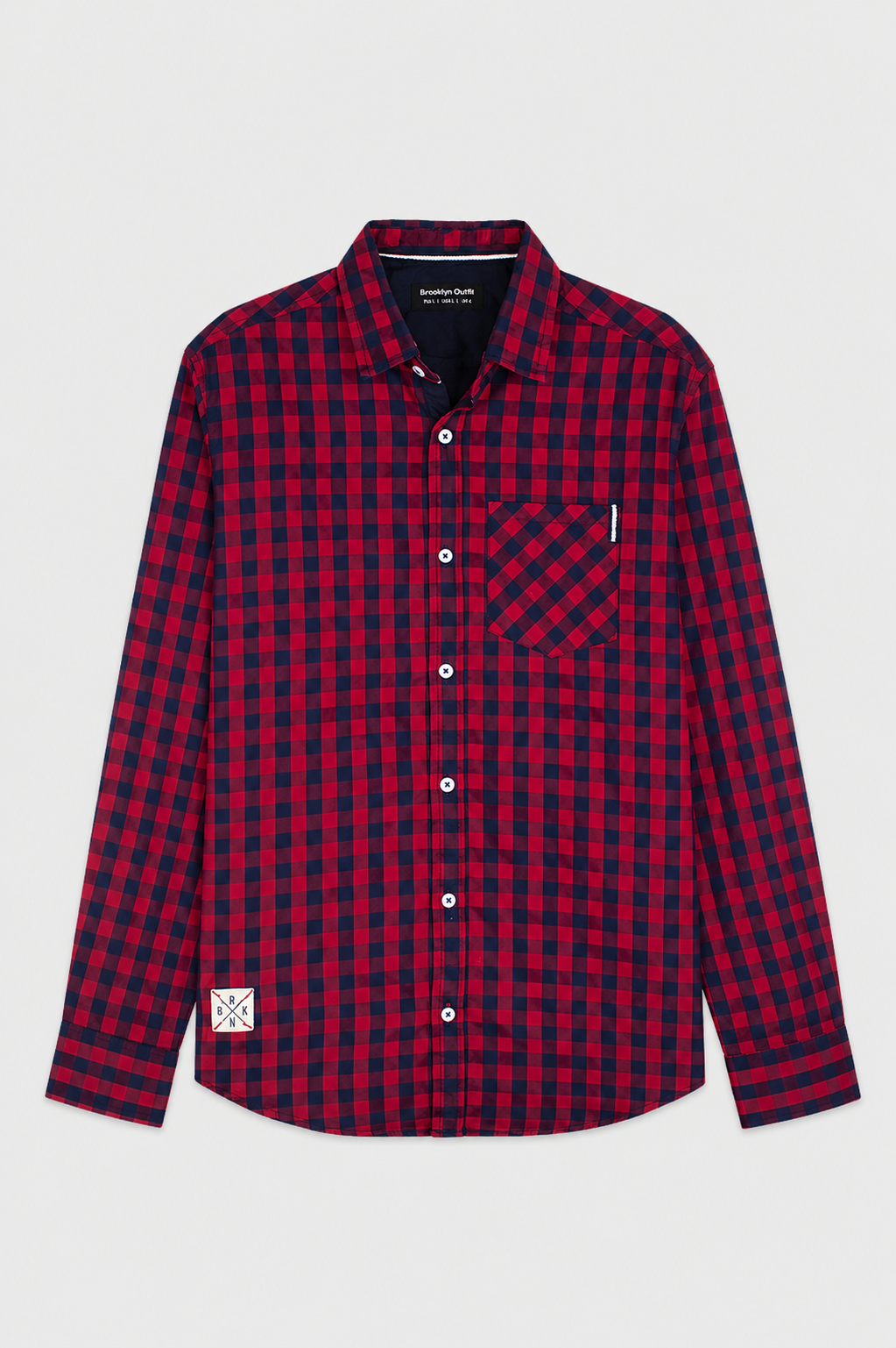MEN CHECK SHIRT WITH POCKET ON CHEST