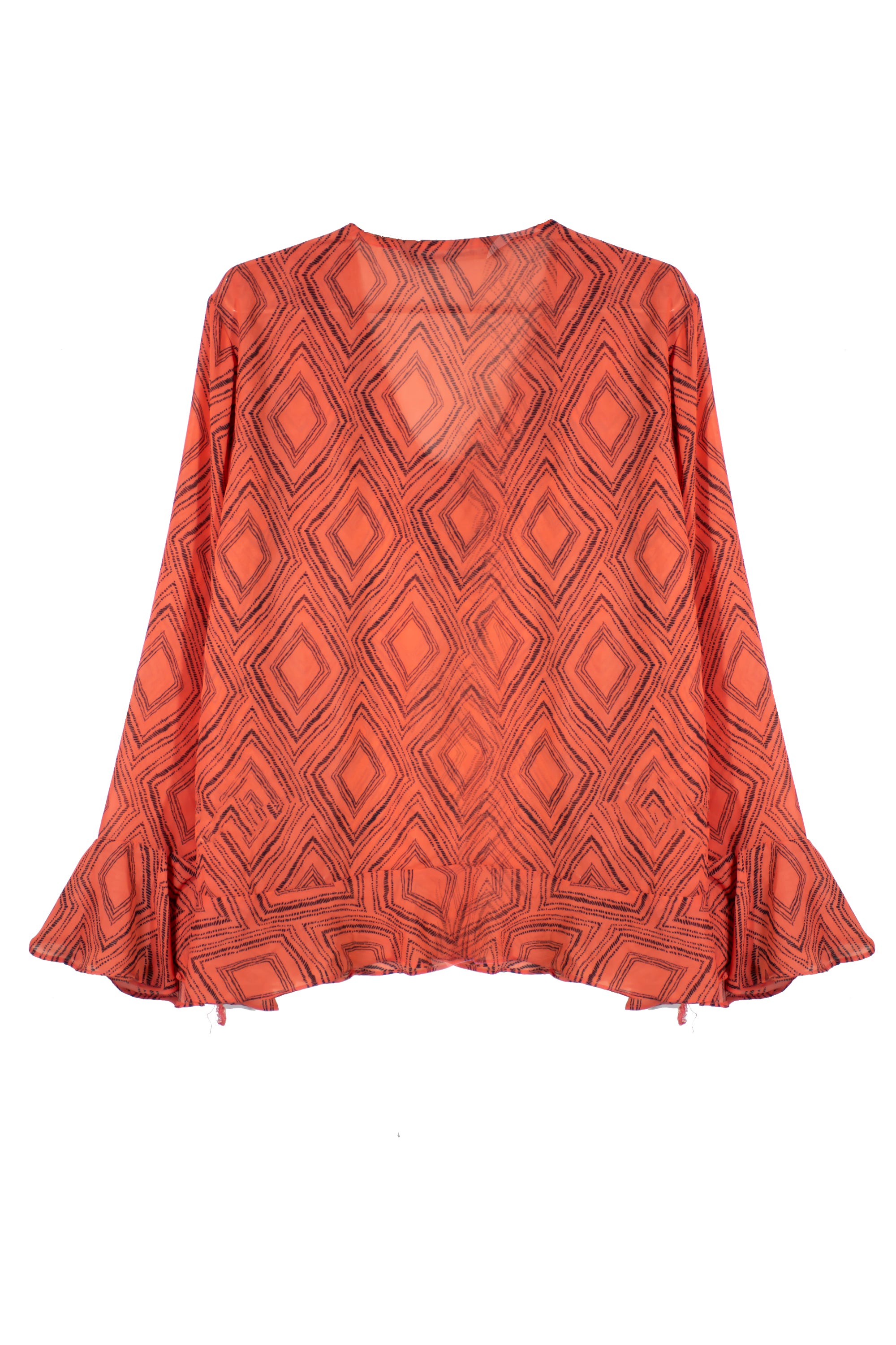 Women Printed Peplum Top With Ruffles