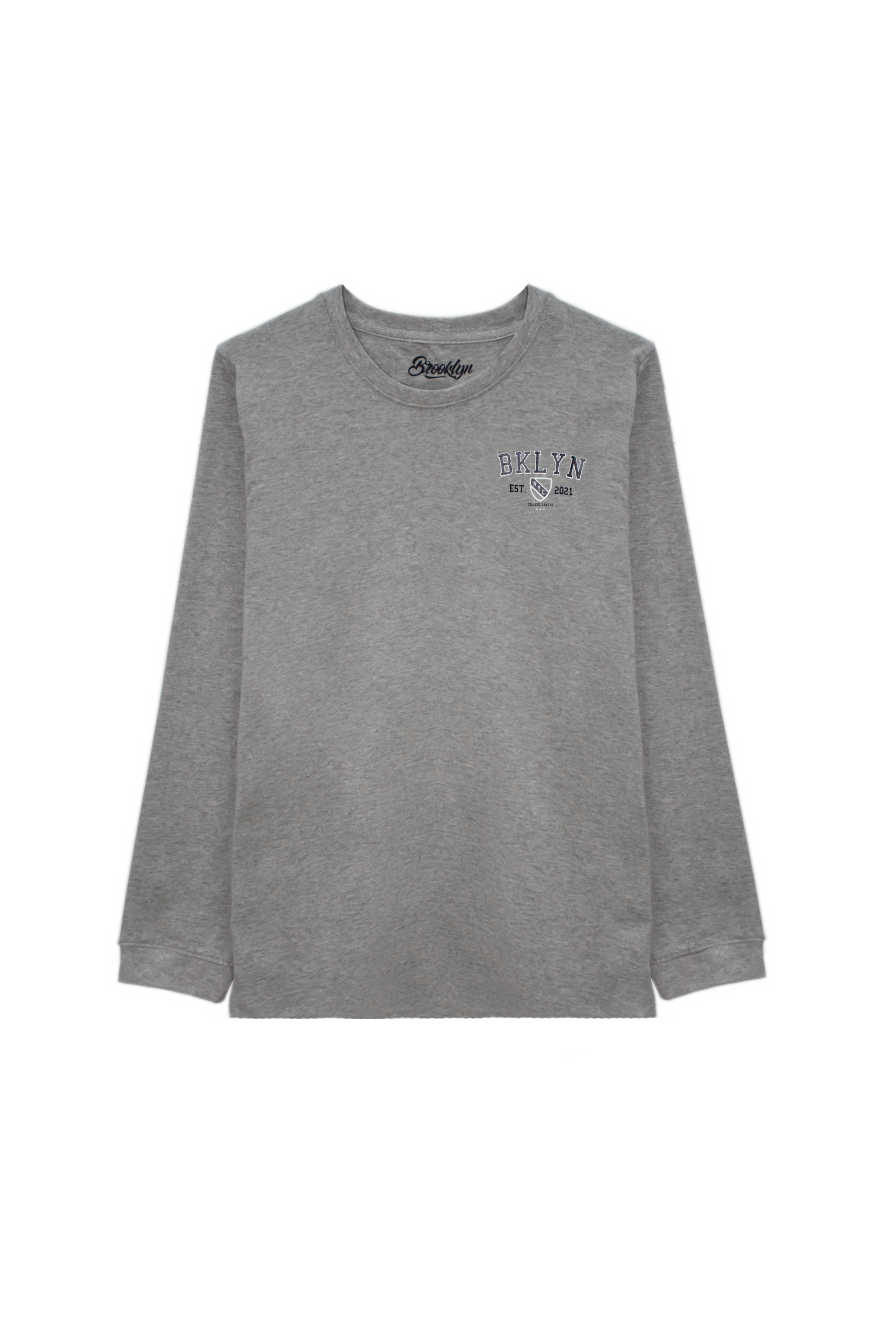 Boys Regular Fit Dark Grey T-Shirt with BKLYN Graphics