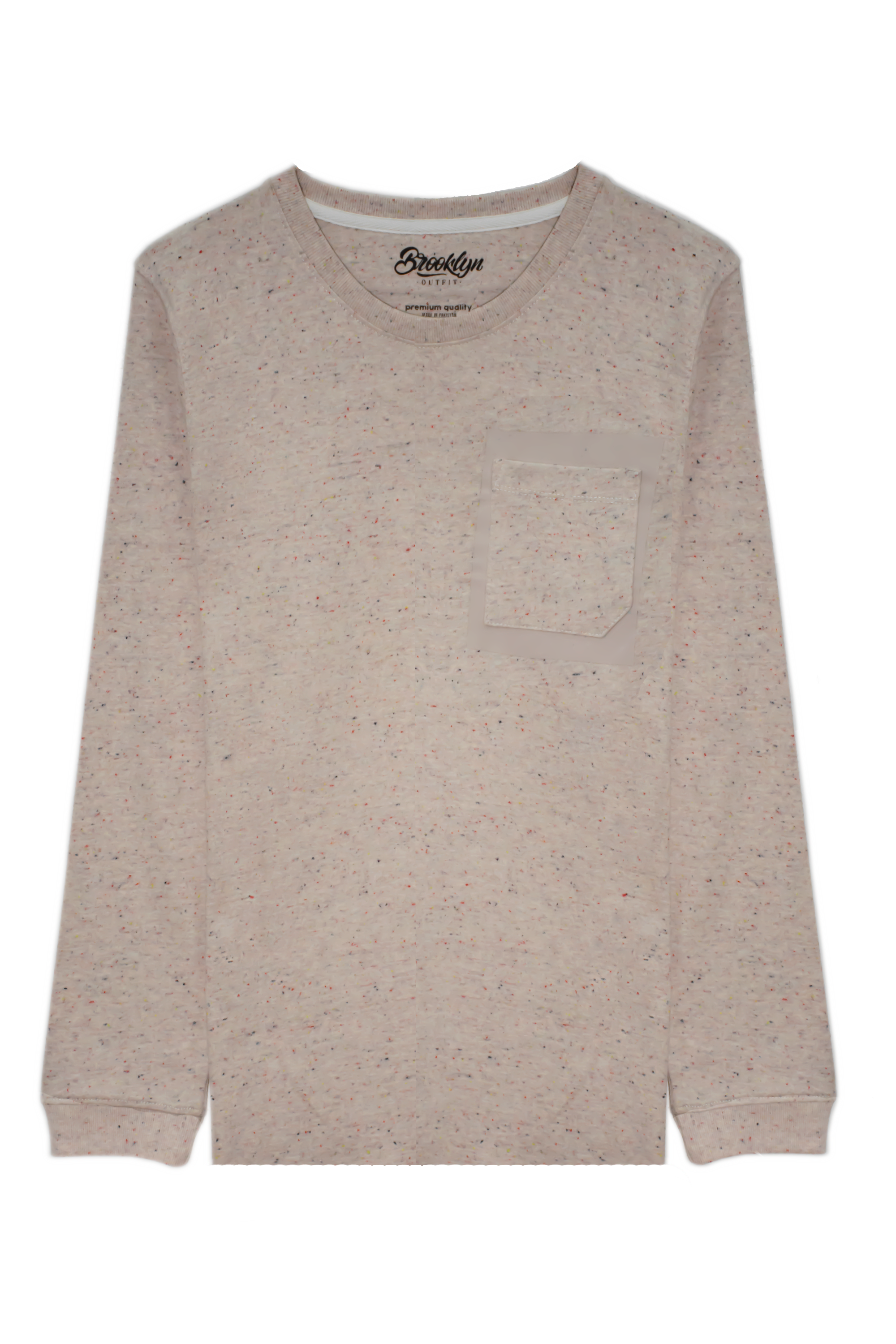 Men Regular Fit Multi Off-White T-Shirt with Pocket on Front