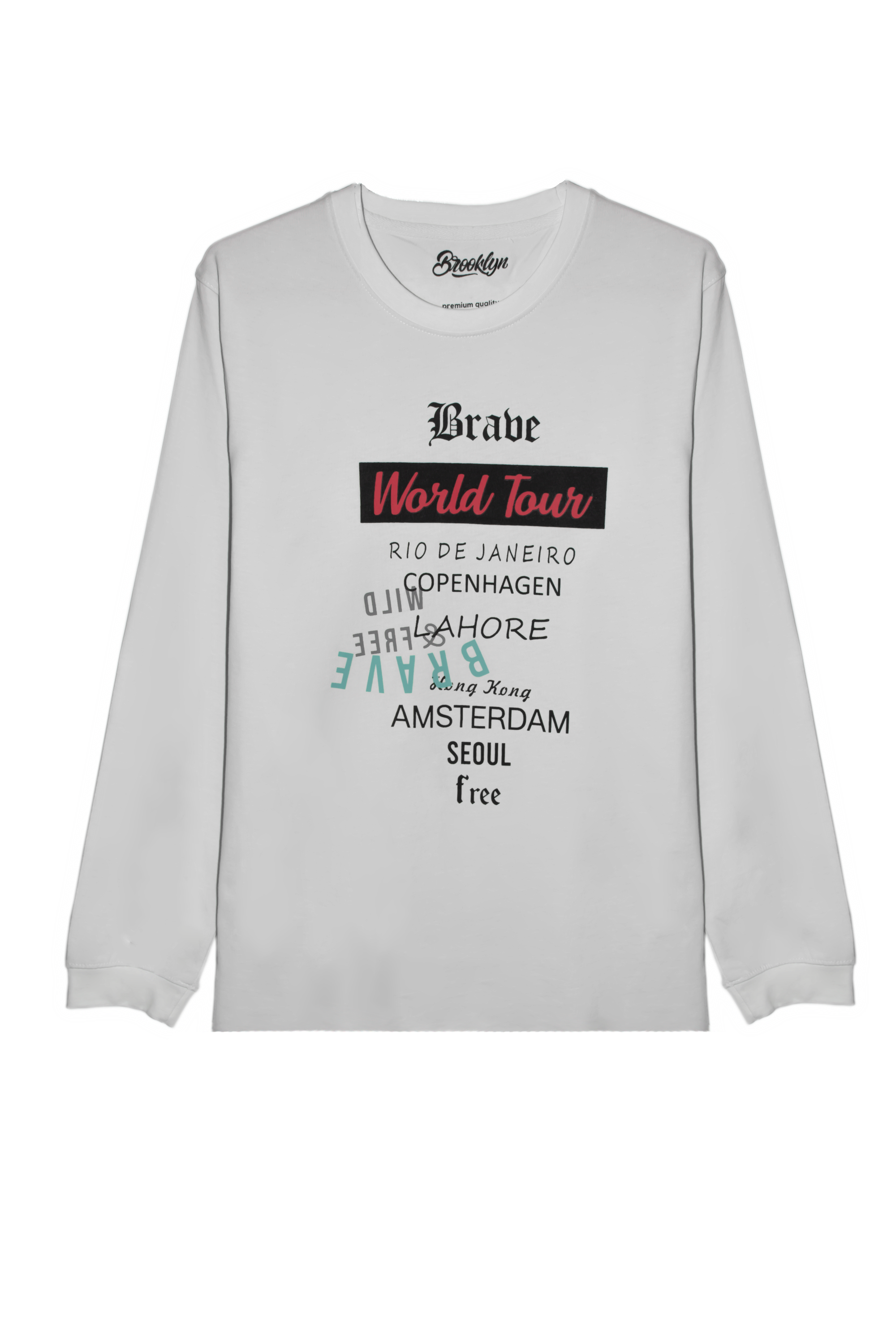 MEN REGULAR FIT WORLD TOUR SLOGAN TEE