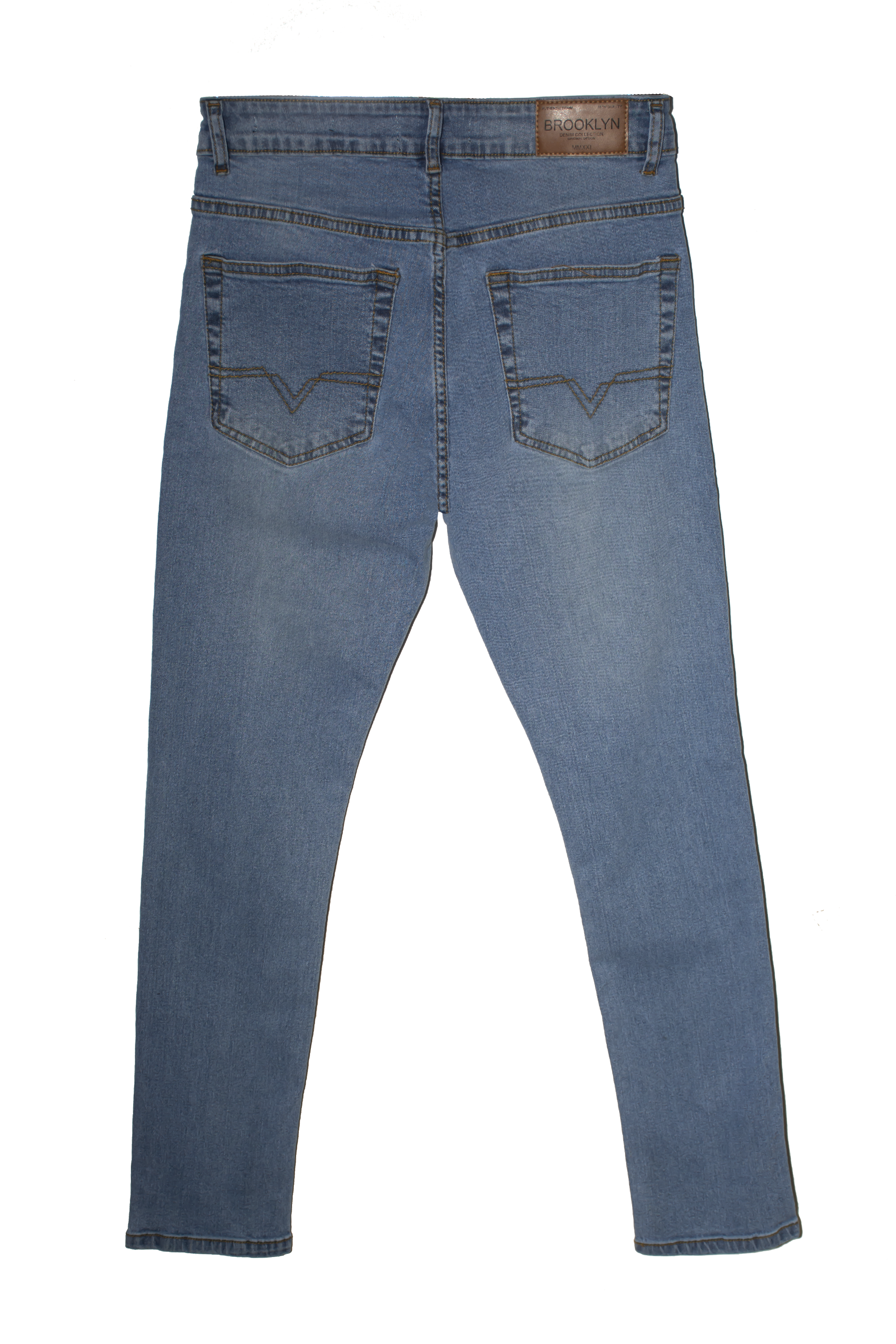 MEN SLIM FIT STONE BLUE WASH JEANS