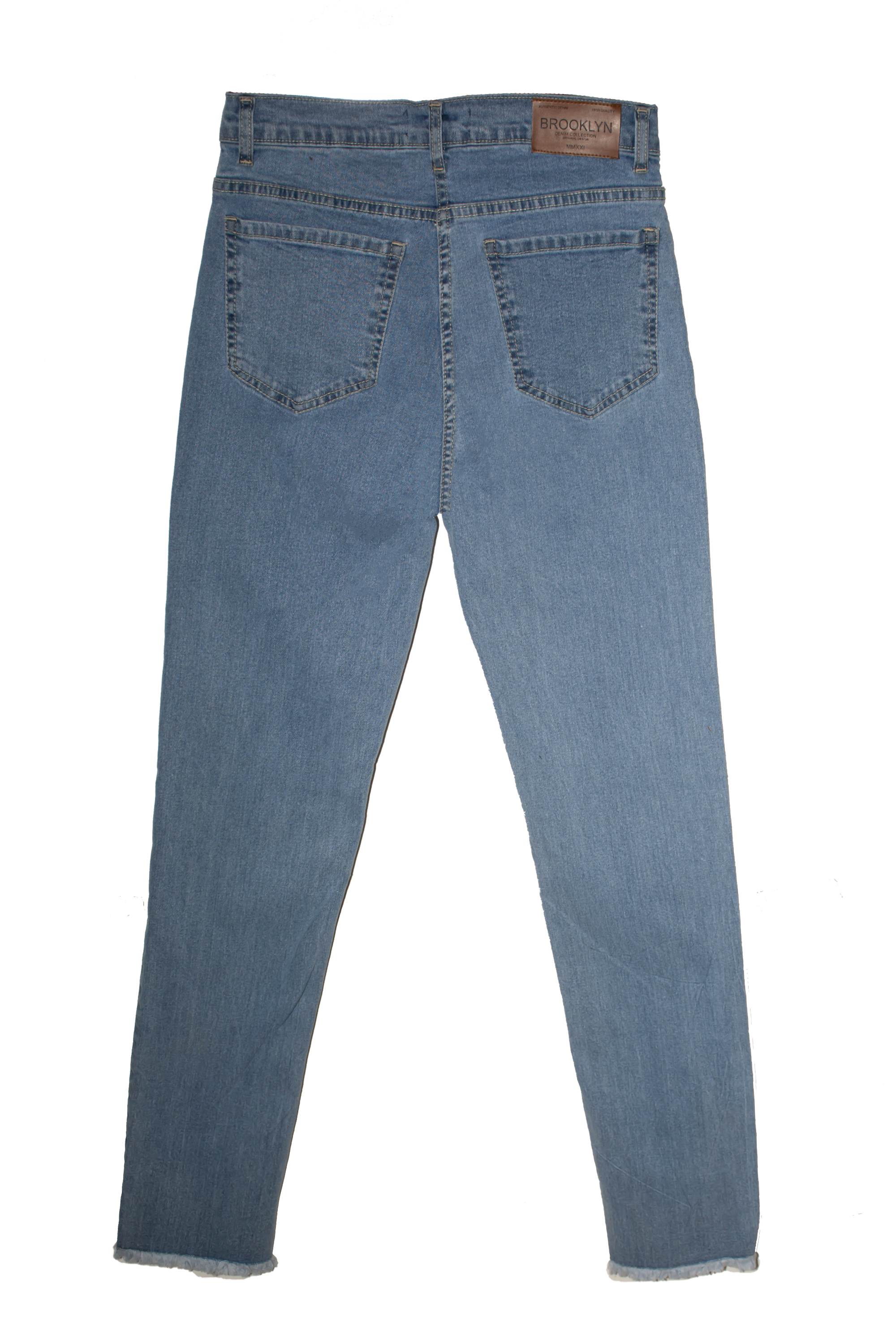 WOMEN SKINNY FIT BLEACH WASH JEANS