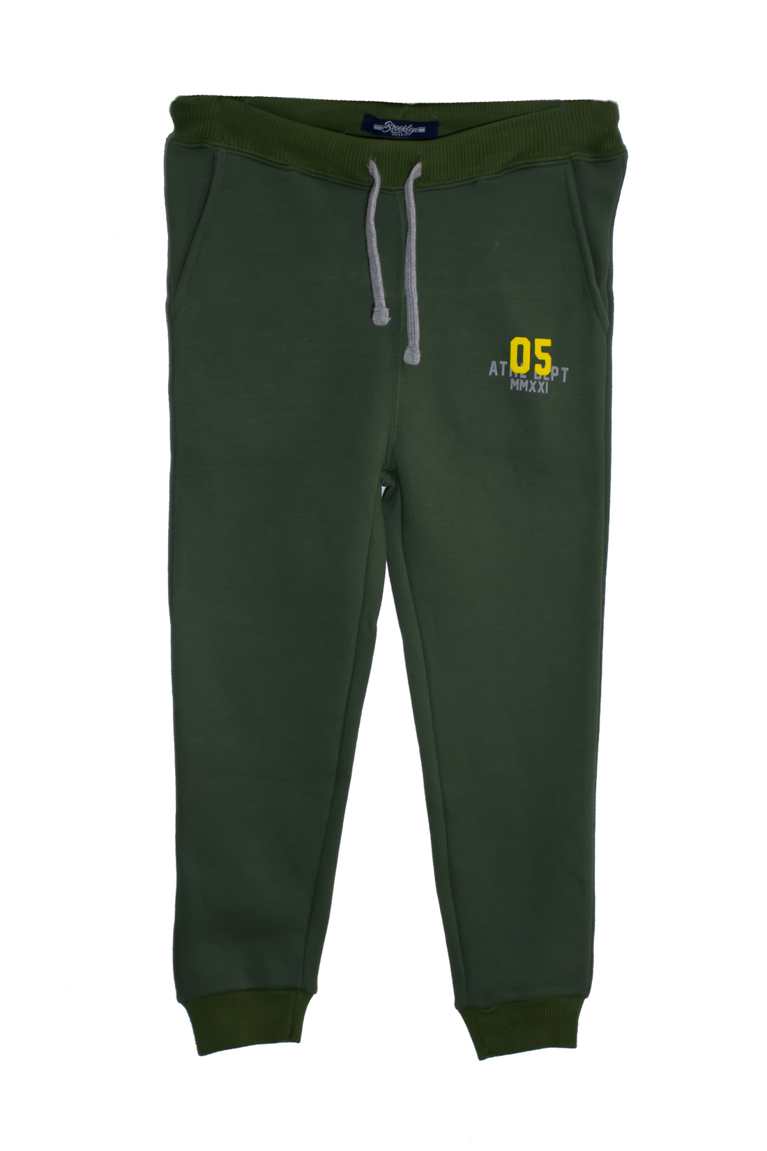 BOYS OLIVE CUT & SEW KNITTED TROUSER