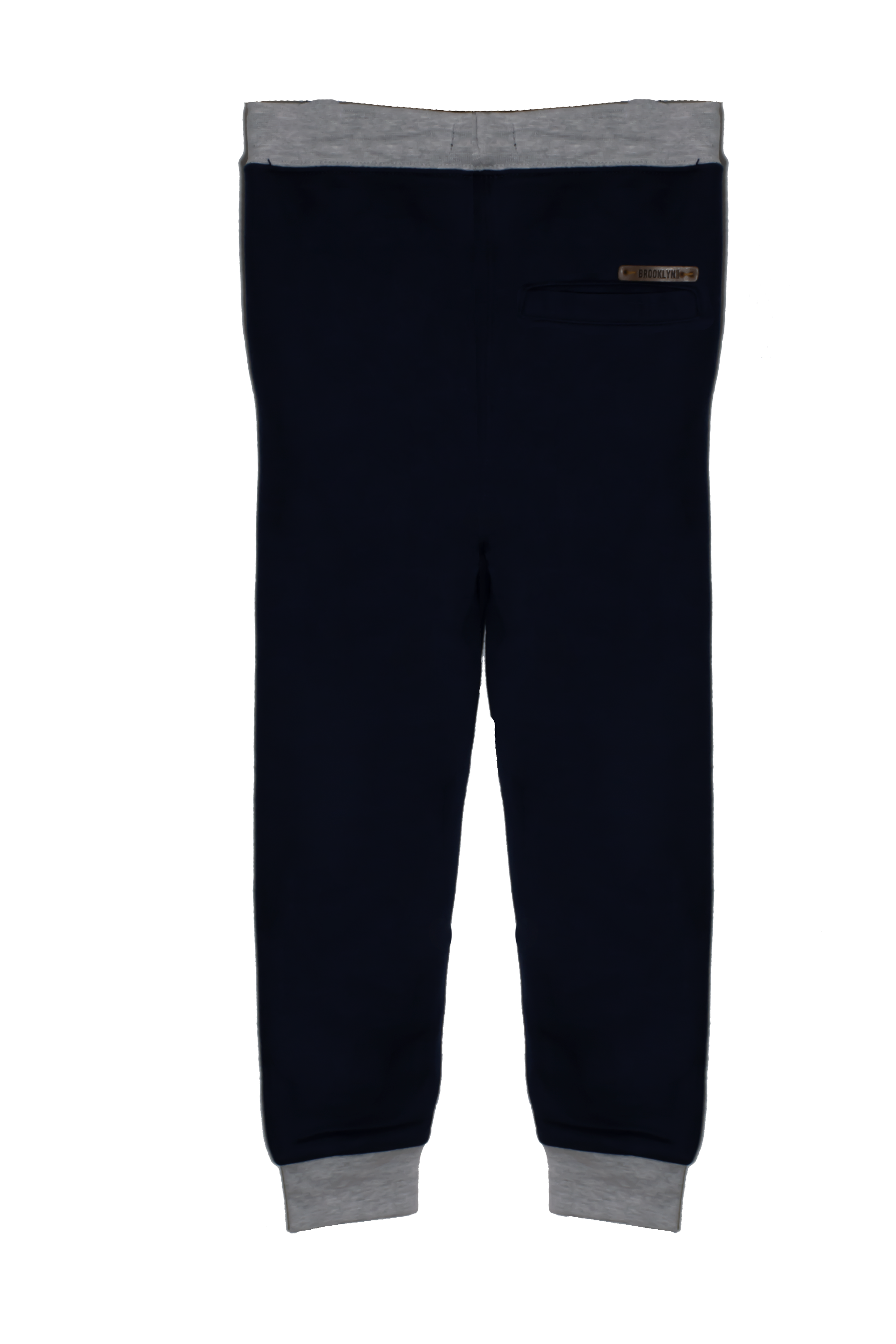 BOYS DARK BLUE CUT & SEW KNITTED TROUSER