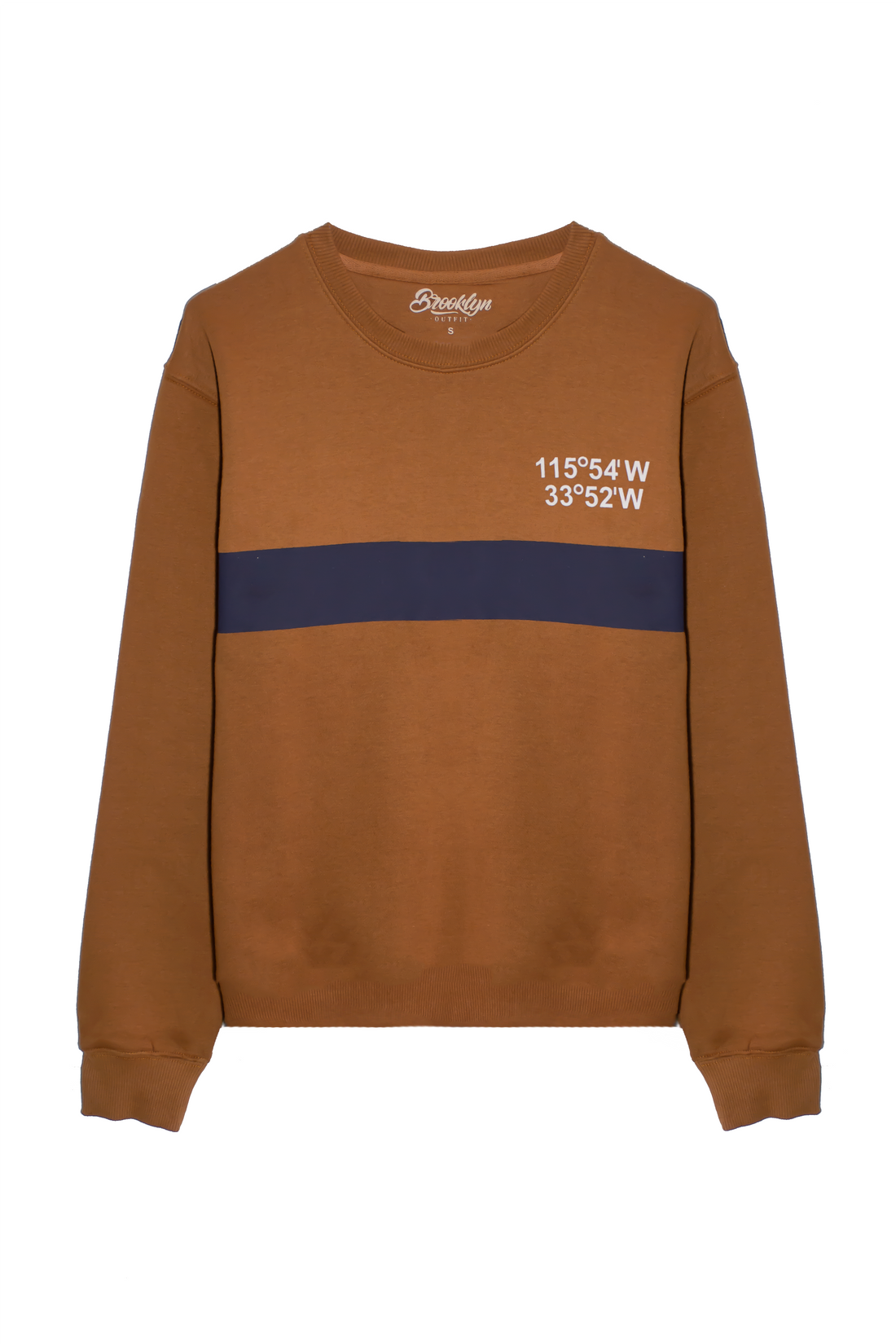 Coordinate Stripe Sweatshirt - Brown