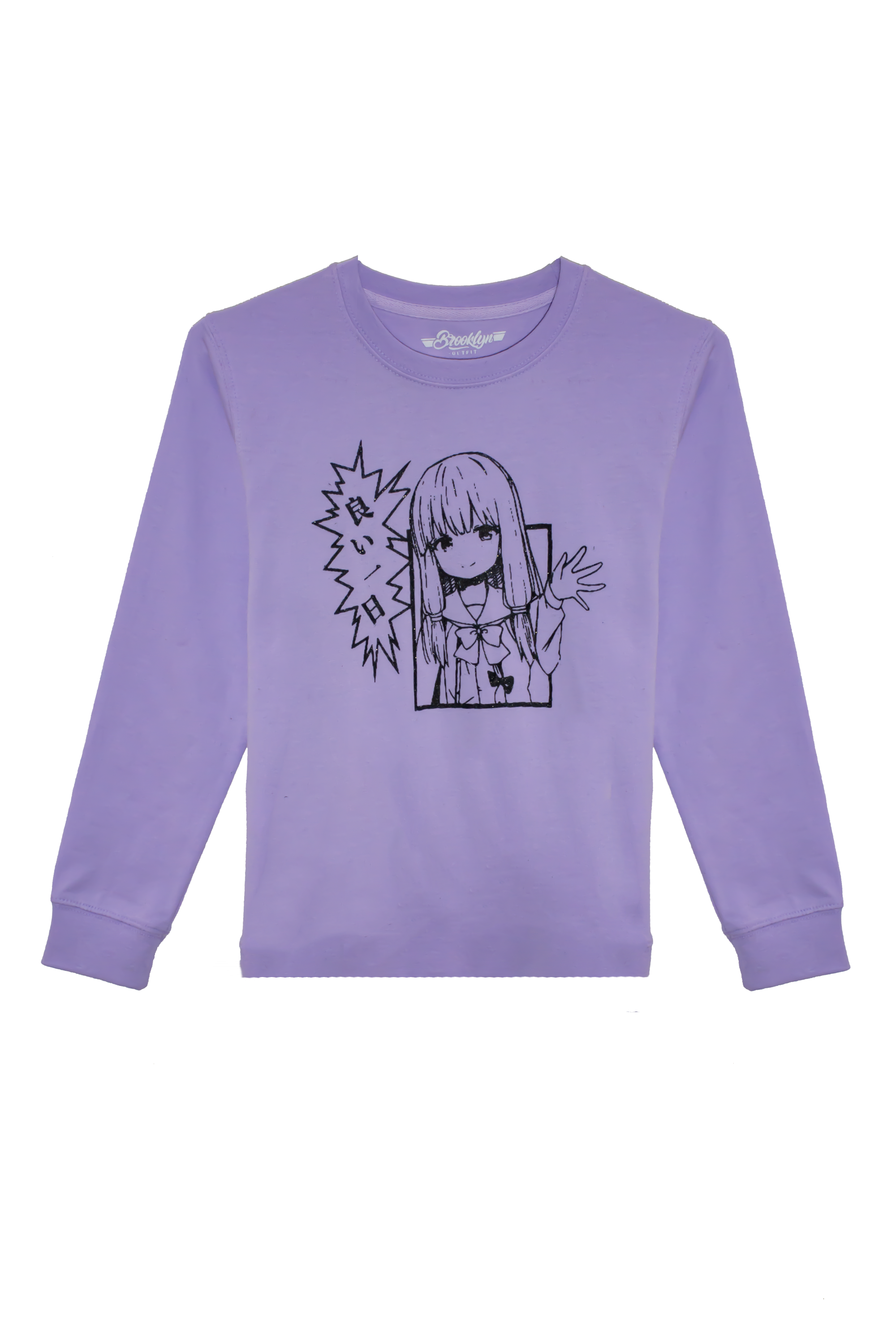 GIRLS SWEATSHIRT WITH ANIME GRAPHIC