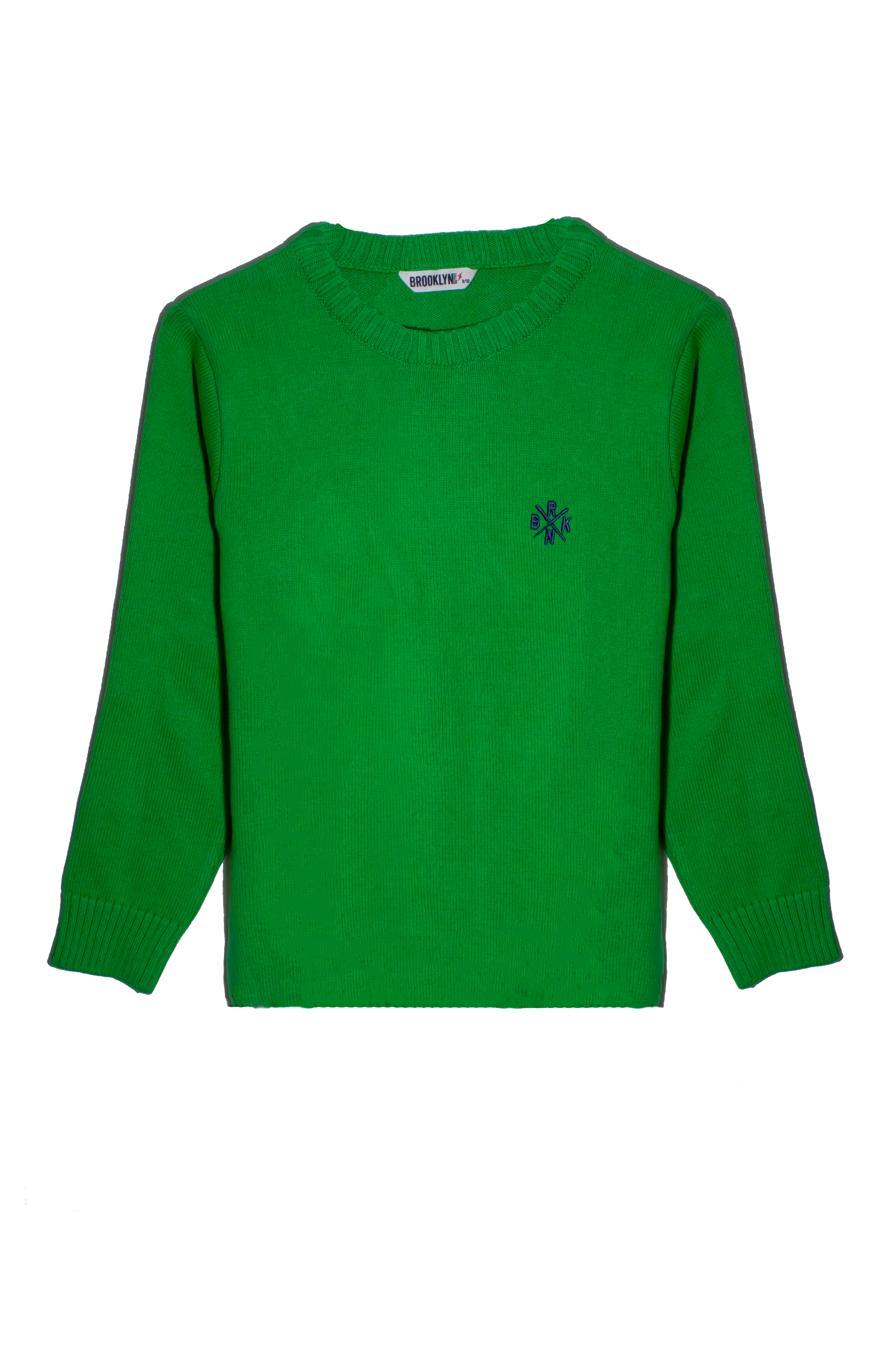 Boys Green Crew Neck Sweater