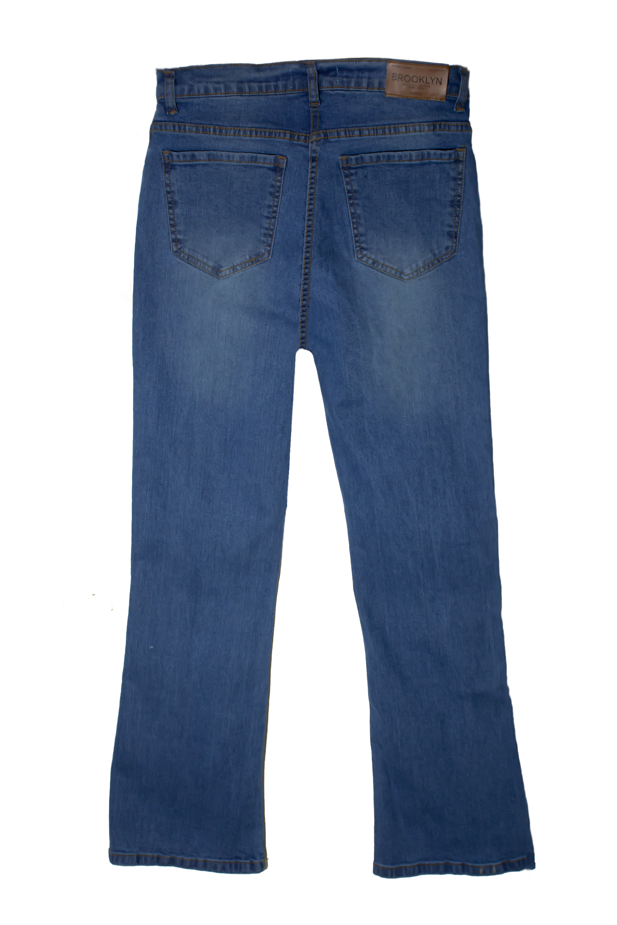 WOMEN MID BLUE FLARED JEANS