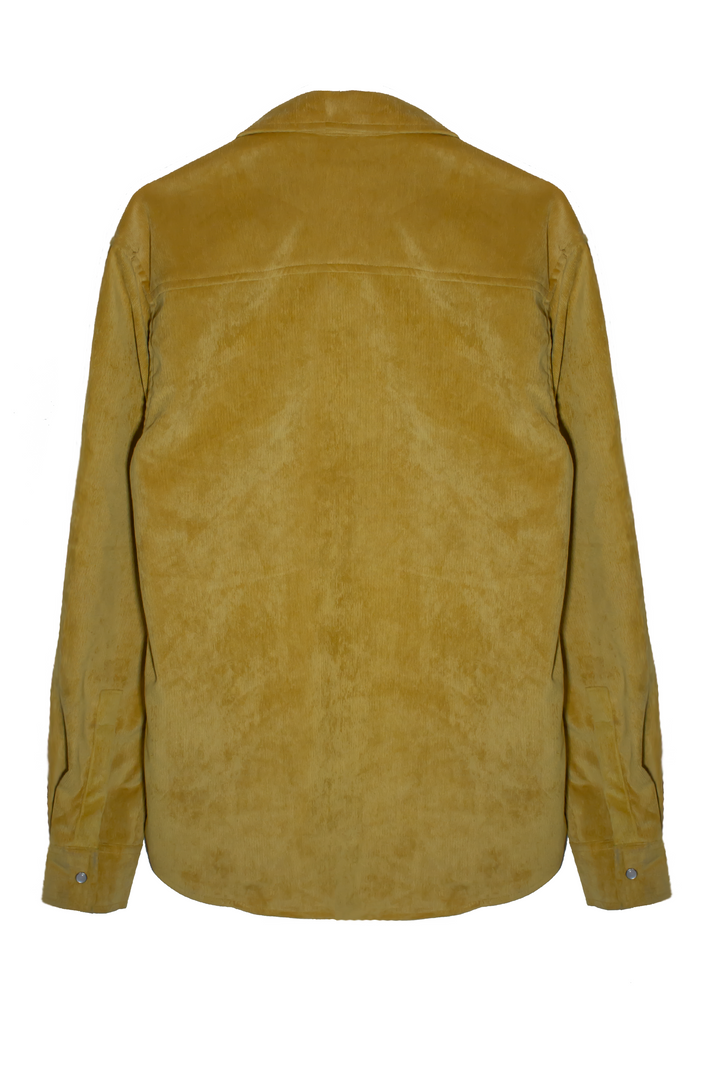 MEN MUSTARD corduroy SHIRT WITH SNAP BUTTONS