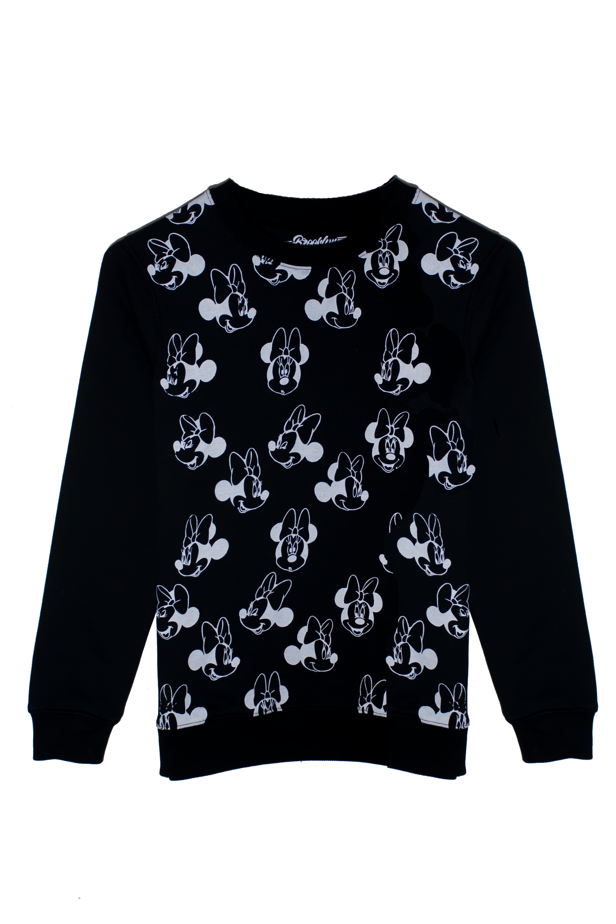 GIRLS BLACK SWEATSHIRT WITH MICKEY MOUSE PRINTING