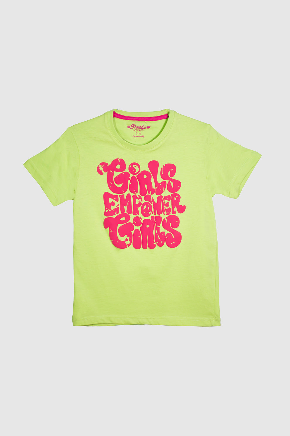 Girls Light Green T-Shirt With Girls Empower Graphic