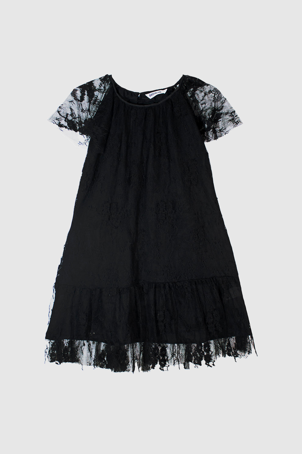 GIRLS EMBROIDERY BLACK TOP