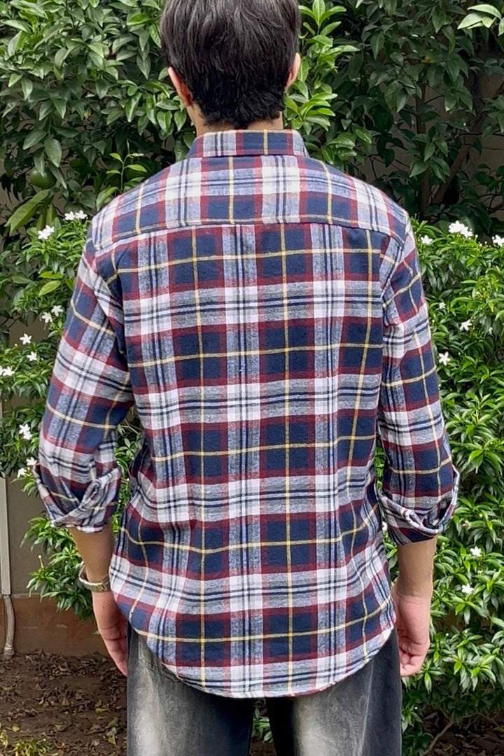 Men's Classic Multi-Color Plaid Flannel Shirt