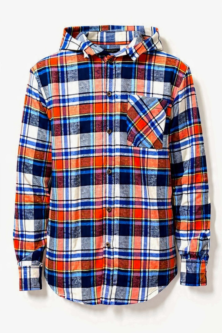 Flannel Shirt with Hood