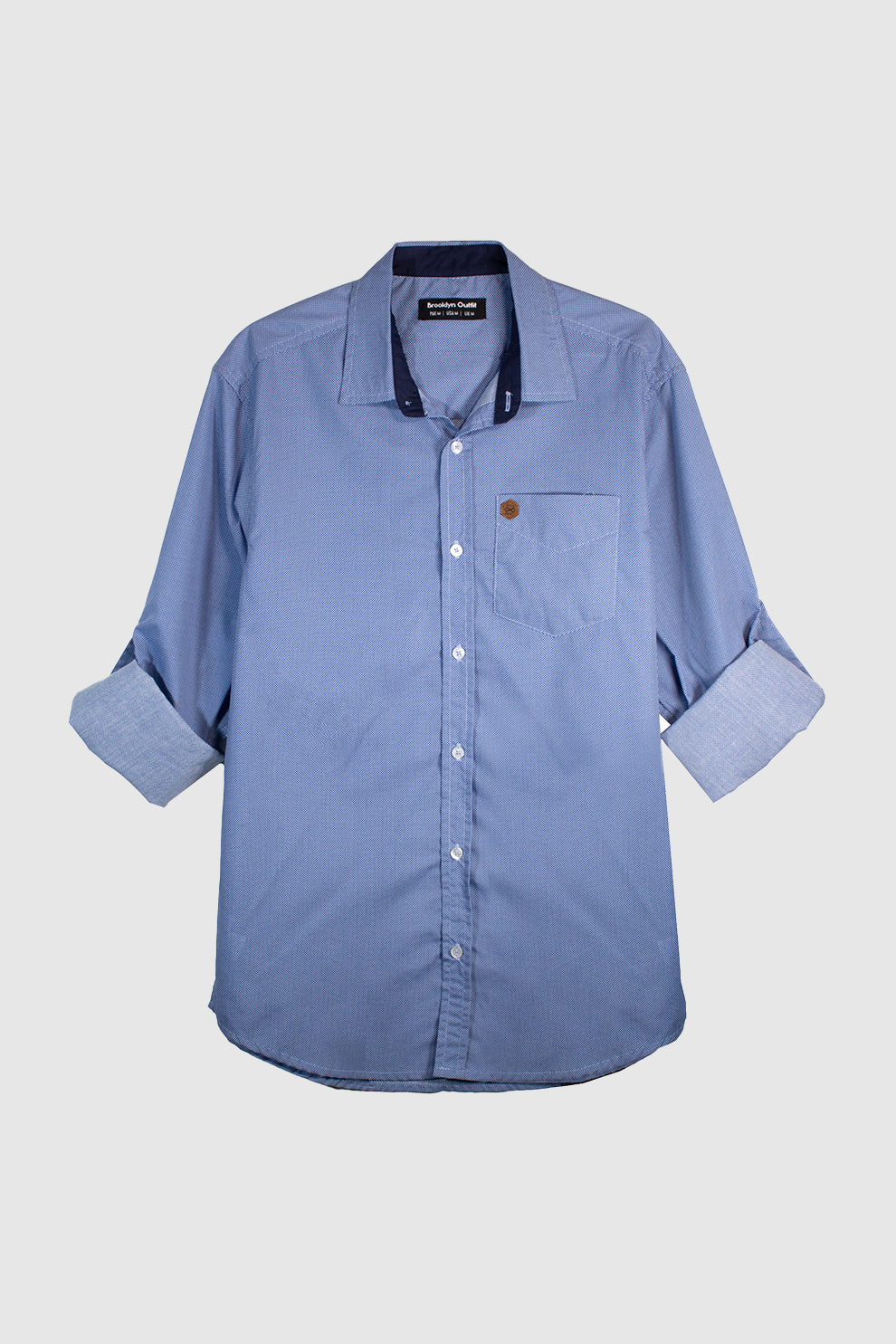 MEN POLKA DOTS SHIRT WITH POCKET ON CHEST