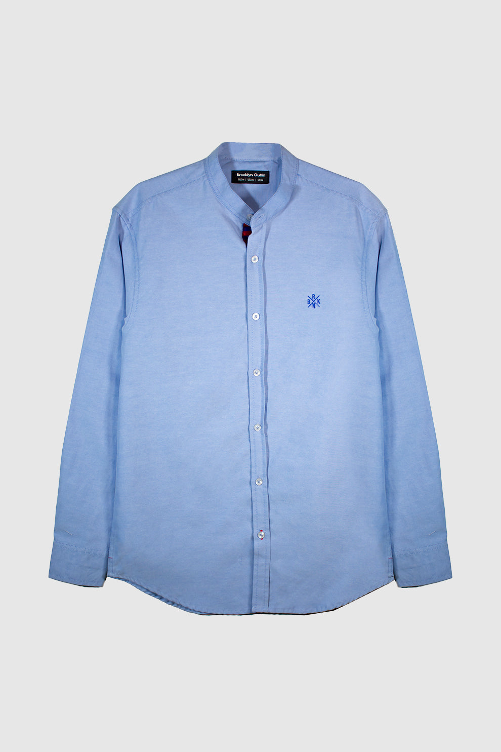 MEN CHAMBRAY SHIRT WITH EMBROIDERY ON CHEST