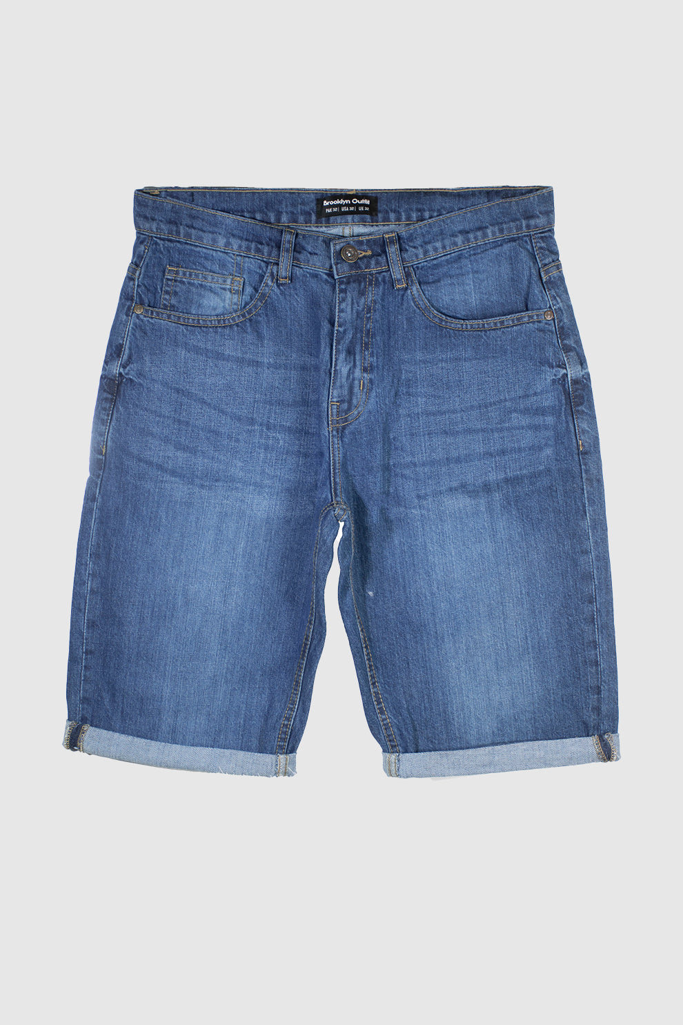 MEN MID BLUE BERMUDA
