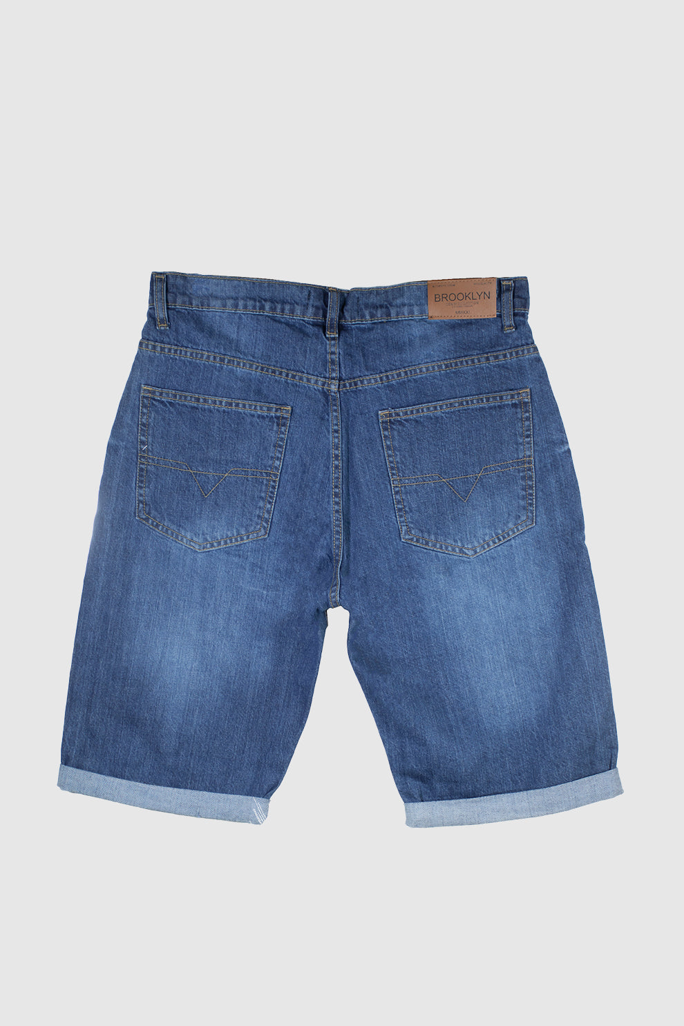 MEN MID BLUE BERMUDA