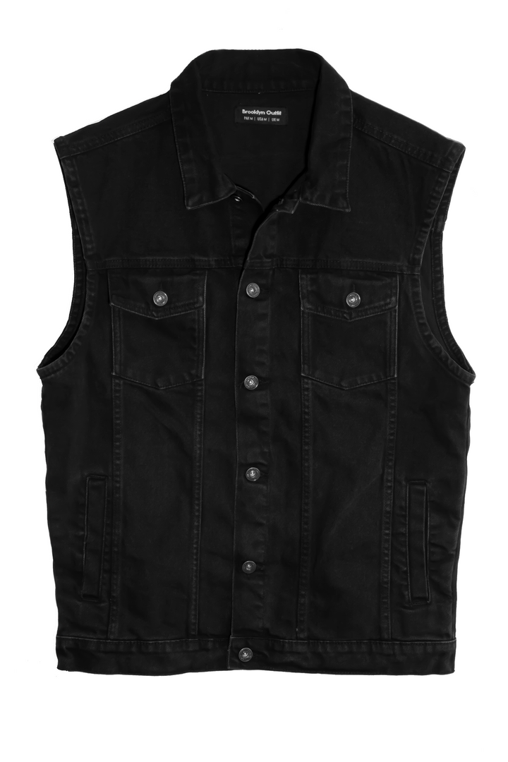 Black Denim Vest