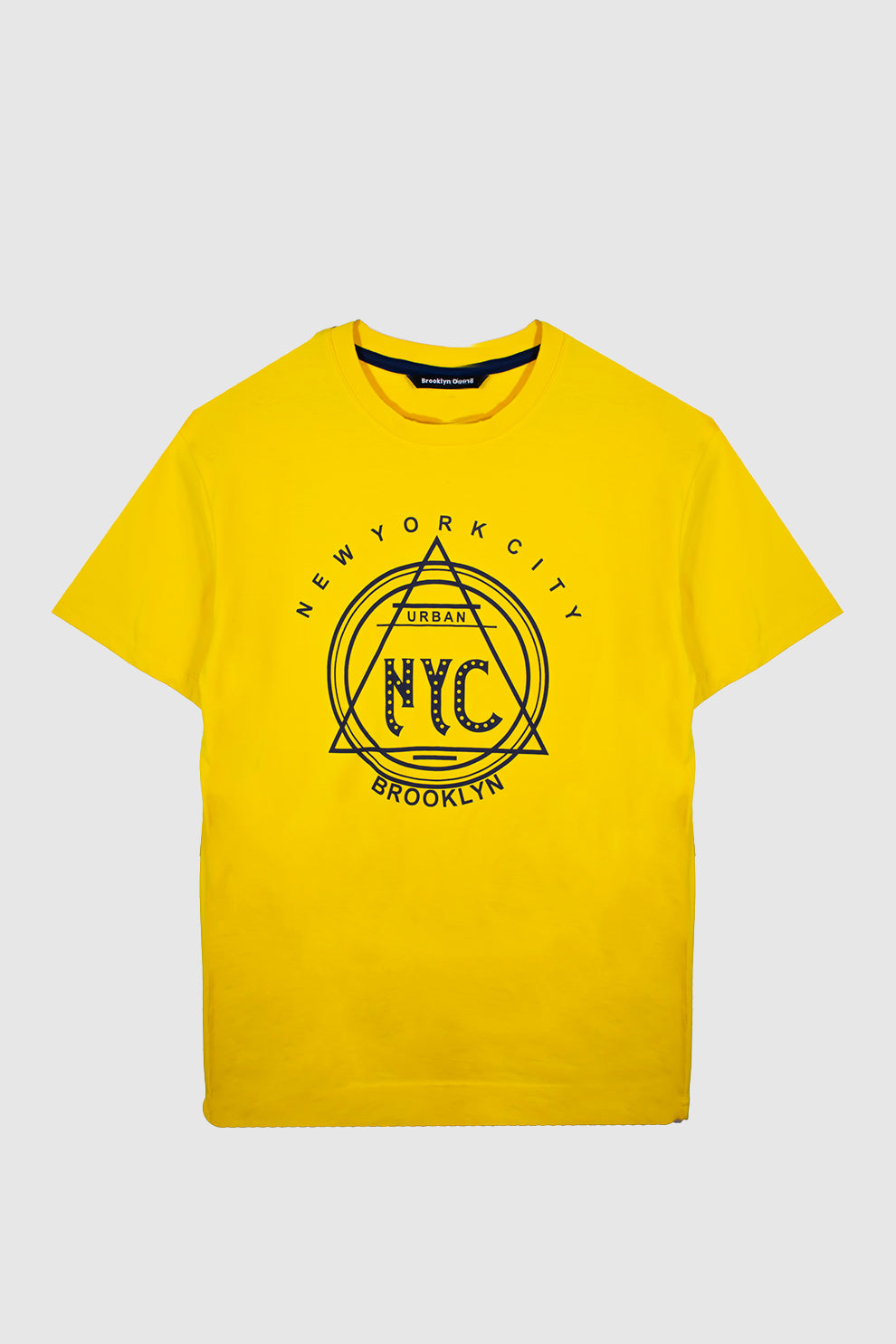 Men Relaxed Fit Yellow T-Shirt With Slogan Graphic