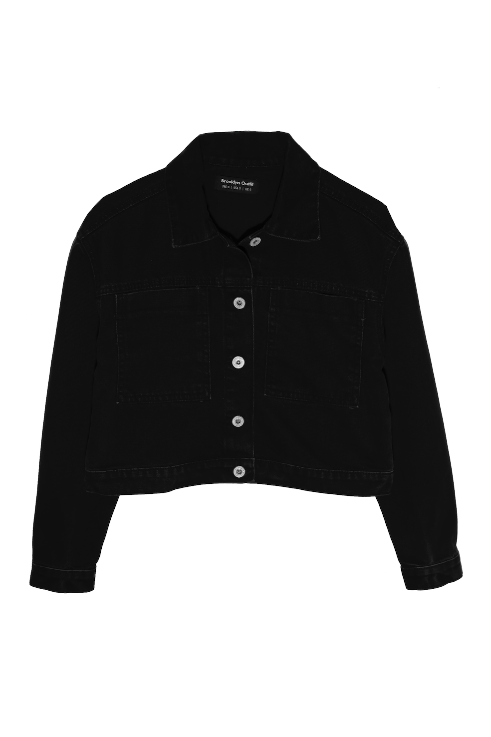 Black Cropped Denim Jacket