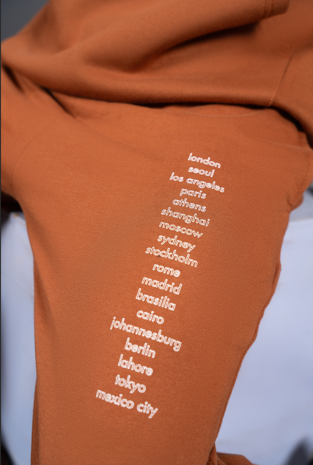 Tan Typography Joggers