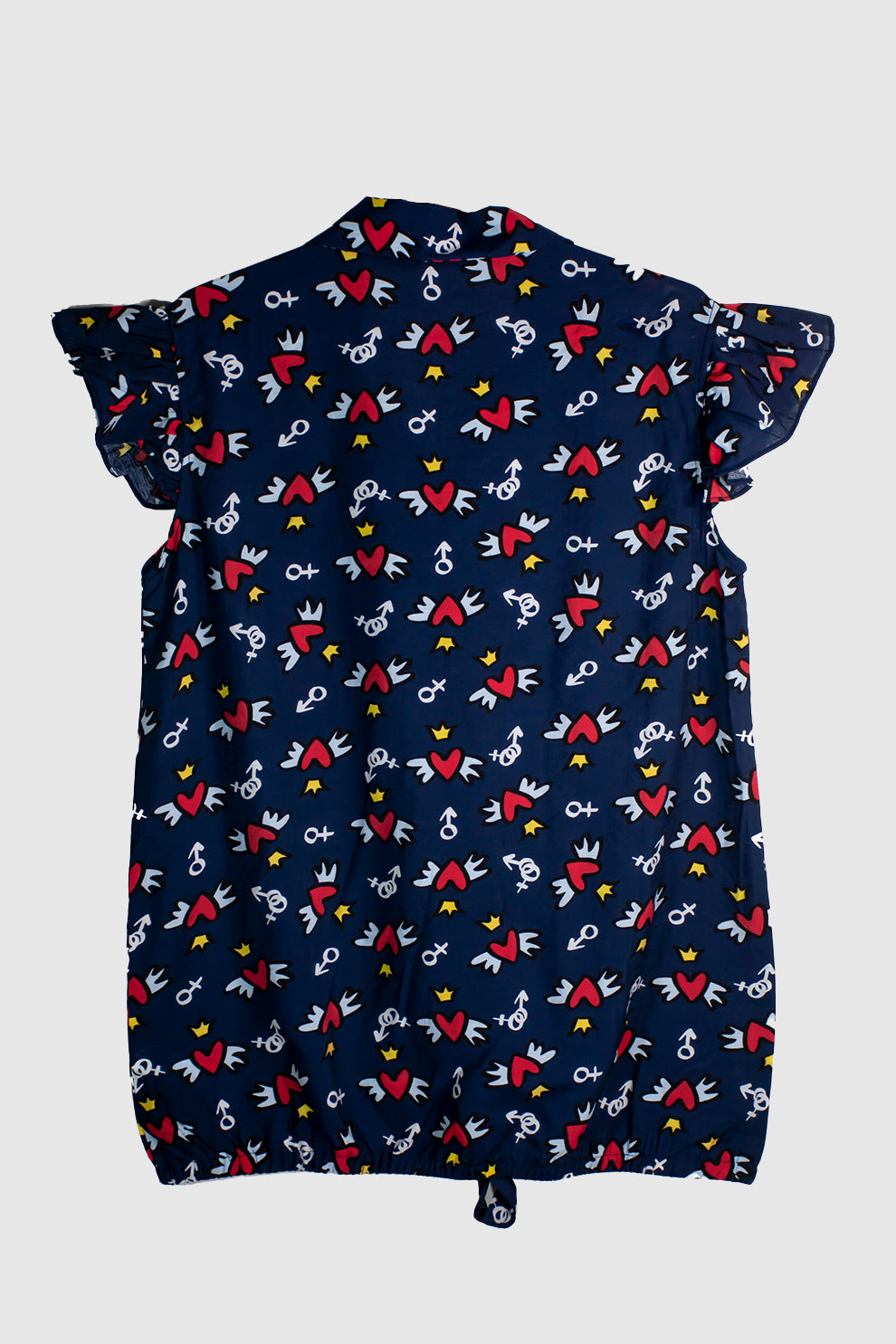 Women Printed Top With Tie Knot