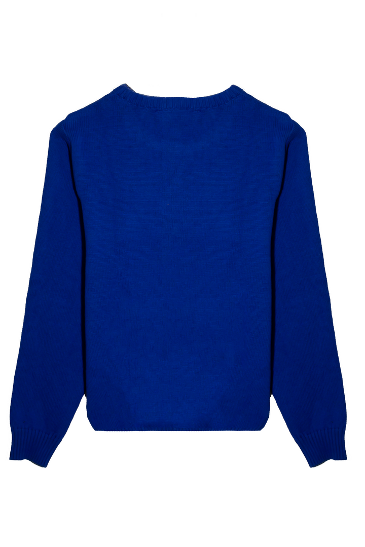 Boys Royal Blue Crew Neck Sweater