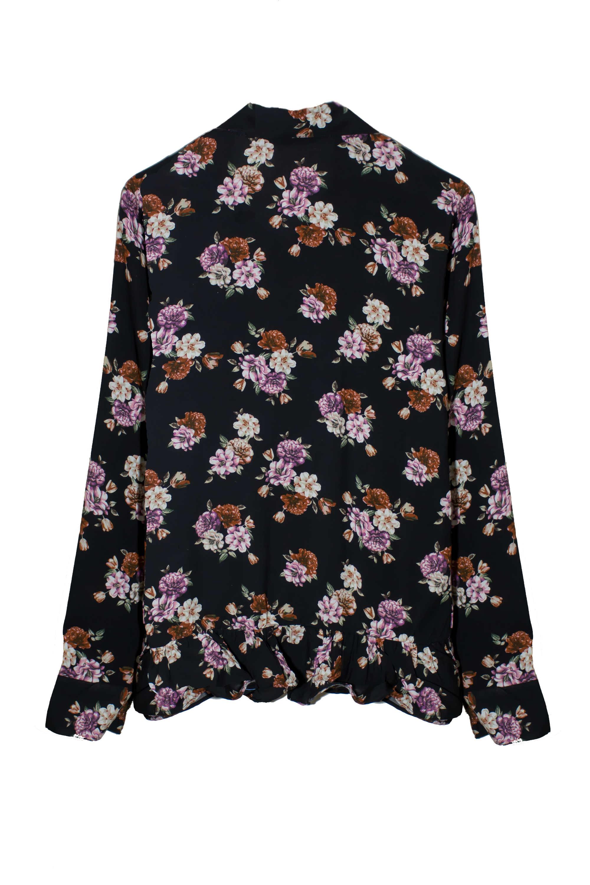FLOWER BLACK PRINTED TOP/SHIRT